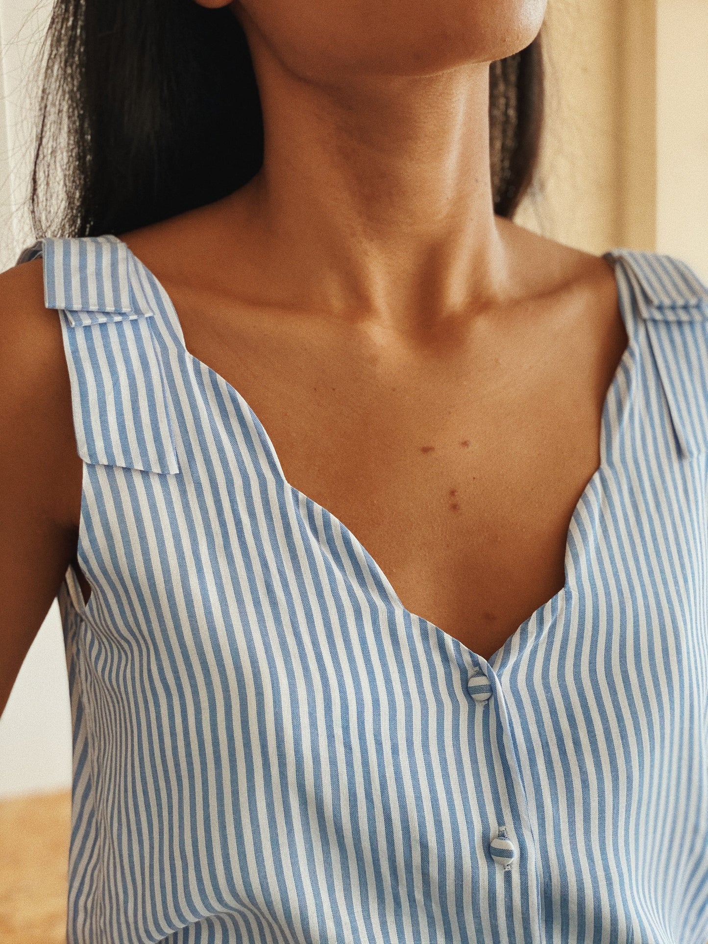 Top Abby bleu rayé